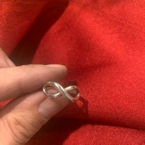 Authentic Tiffany infinity ring size 4.5